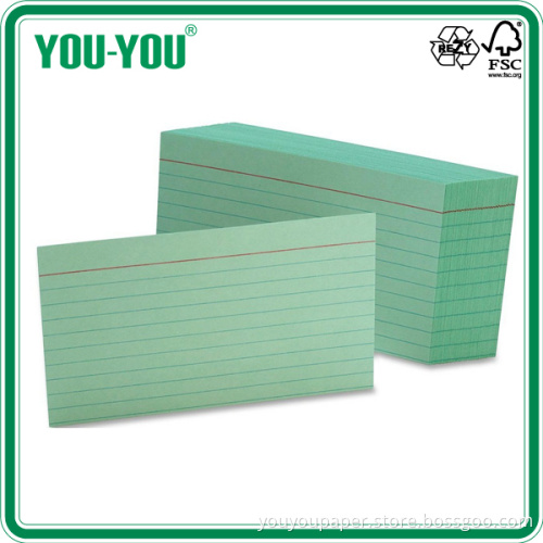 Green Ruled Index Card